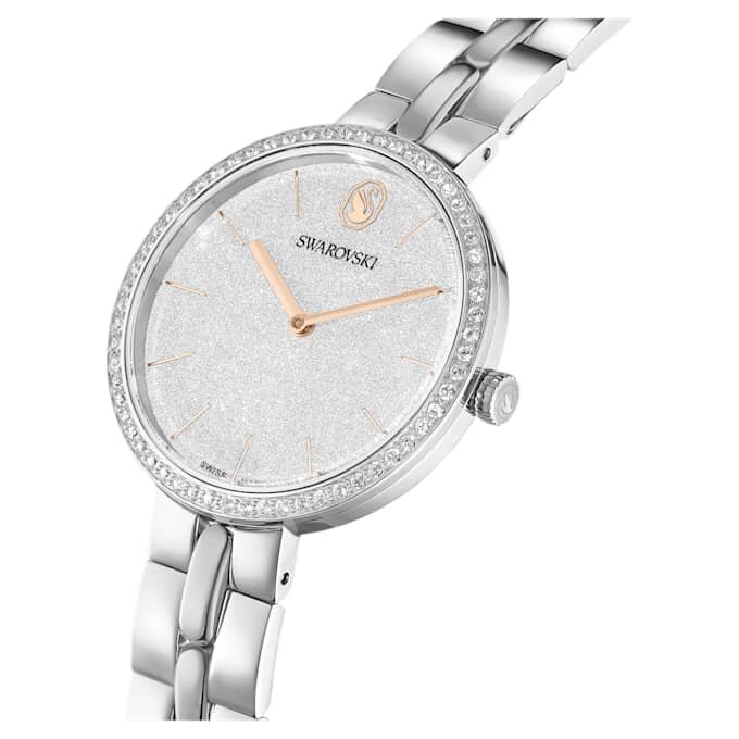 Reloj Cosmopolitan de fabricación suiza, pulsera de metal, tono plateado, acero inoxidable Reloj Cosmopolitan de fabricación suiza, pulsera de metal, tono plateado, acero inoxidable