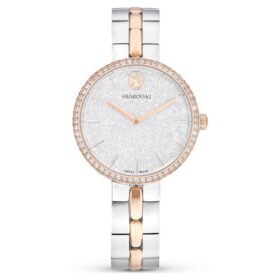 Reloj Cosmopolitan de fabricación suiza, pulsera metálica, tono plateado, acabado en metales combinados