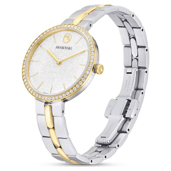 Reloj Cosmopolitan de fabricación suiza, pulsera metálica, tono plateado, acabado en metales combinados Reloj Cosmopolitan de fabricación suiza, pulsera metálica, tono plateado, acabado en metales combinados