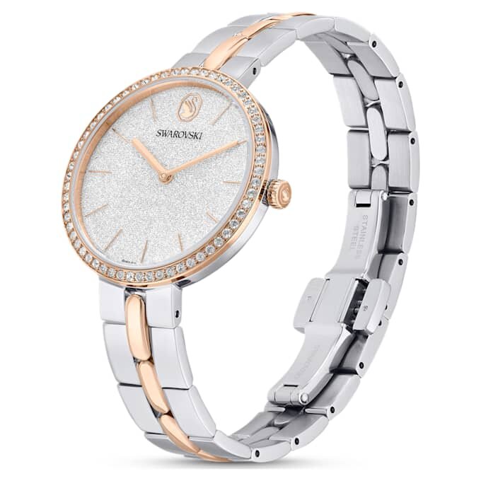 Reloj Cosmopolitan de fabricación suiza, pulsera metálica, tono plateado, acabado en metales combinados Reloj Cosmopolitan de fabricación suiza, pulsera metálica, tono plateado, acabado en metales combinados