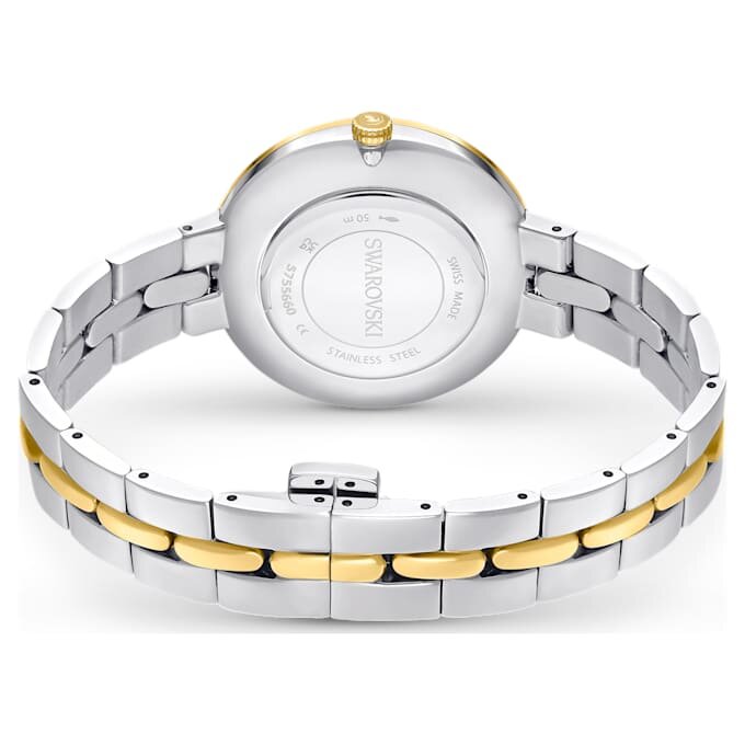 Reloj Cosmopolitan de fabricación suiza, pulsera metálica, tono plateado, acabado en metales combinados Reloj Cosmopolitan de fabricación suiza, pulsera metálica, tono plateado, acabado en metales combinados