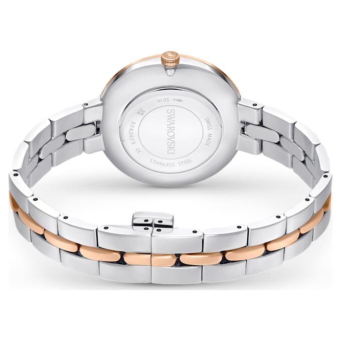 Reloj Cosmopolitan de fabricación suiza, pulsera metálica, tono plateado, acabado en metales combinados Reloj Cosmopolitan de fabricación suiza, pulsera metálica, tono plateado, acabado en metales combinados