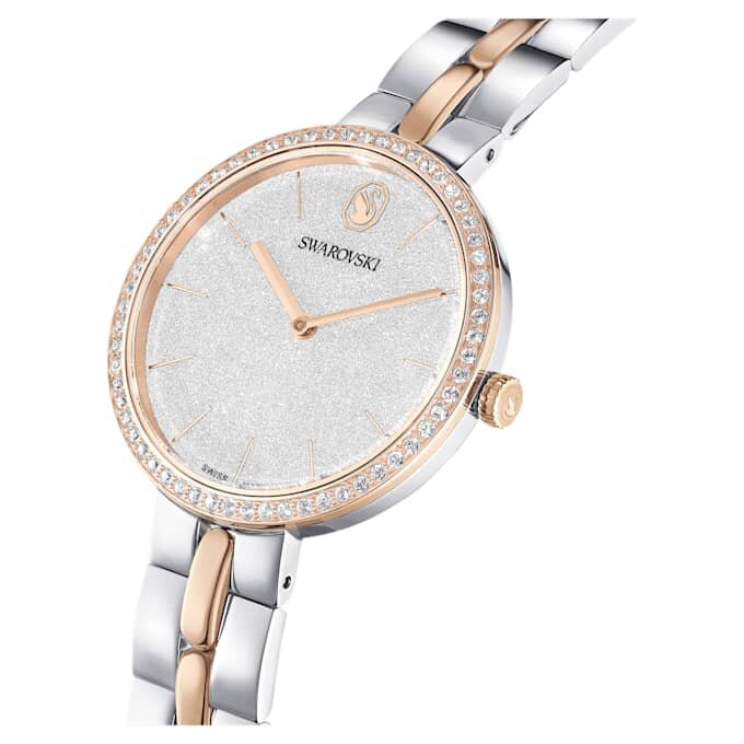 Reloj Cosmopolitan de fabricación suiza, pulsera metálica, tono plateado, acabado en metales combinados Reloj Cosmopolitan de fabricación suiza, pulsera metálica, tono plateado, acabado en metales combinados