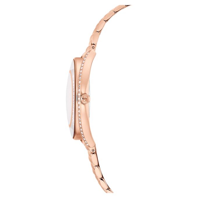 Reloj Crystalline Aura de fabricación suiza, brazalete metálico, tono oro rosa, acabado en tono oro rosa Reloj Crystalline Aura de fabricación suiza, brazalete metálico, tono oro rosa, acabado en tono oro rosa