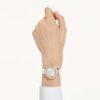 Reloj Crystalline Aura de fabricación suiza, correa de piel, blanco, acabado en tono oro rosa Reloj Crystalline Aura de fabricación suiza, correa de piel, blanco, acabado en tono oro rosa