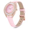 Reloj Crystalline Aura de fabricación suiza, correa de piel, rosa, acabado en tono oro rosa Reloj Crystalline Aura de fabricación suiza, correa de piel, rosa, acabado en tono oro rosa