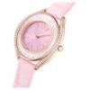 Reloj Crystalline Aura de fabricación suiza, correa de piel, rosa, acabado en tono oro rosa Reloj Crystalline Aura de fabricación suiza, correa de piel, rosa, acabado en tono oro rosa