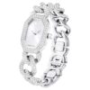 Reloj Dextera Chain de fabricación suiza, pulseras de cristales, tono plateado, acero inoxidable Reloj Dextera Chain de fabricación suiza, pulseras de cristales, tono plateado, acero inoxidable