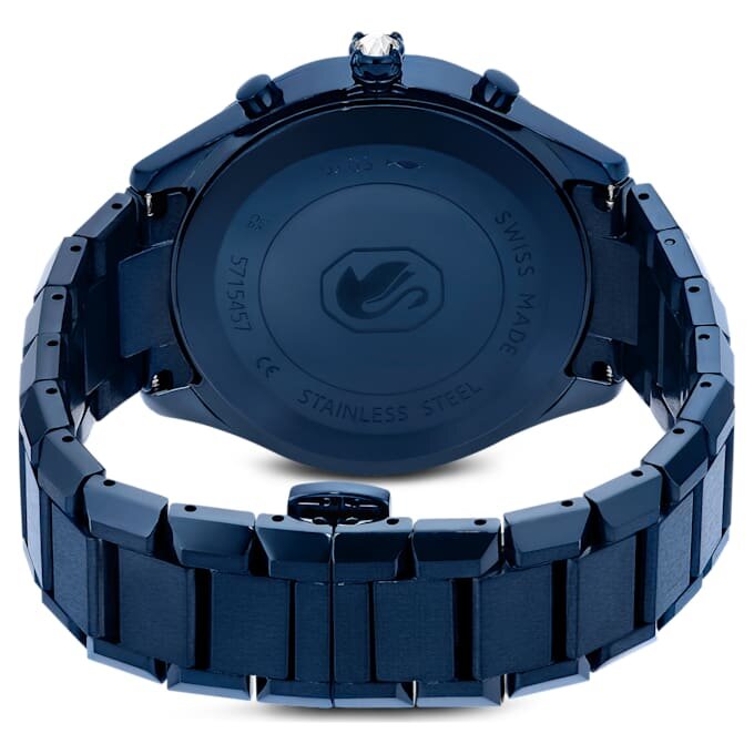 Reloj Dextera Chrono de 39 mm, fabricado en Suiza, brazalete metálico, azul, acabado azul Reloj Dextera Chrono de 39 mm, fabricado en Suiza, brazalete metálico, azul, acabado azul