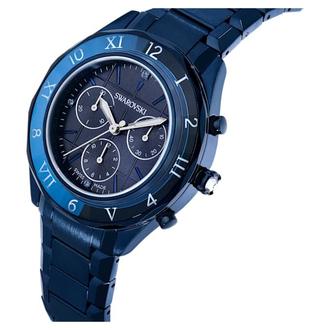 Reloj Dextera Chrono de 39 mm, fabricado en Suiza, brazalete metálico, azul, acabado azul Reloj Dextera Chrono de 39 mm, fabricado en Suiza, brazalete metálico, azul, acabado azul