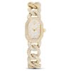 Reloj Dextera con cadena, fabricado en Suiza, pulsera de cristales, tono dorado, acabado dorado Reloj Dextera con cadena, fabricado en Suiza, pulsera de cristales, tono dorado, acabado dorado