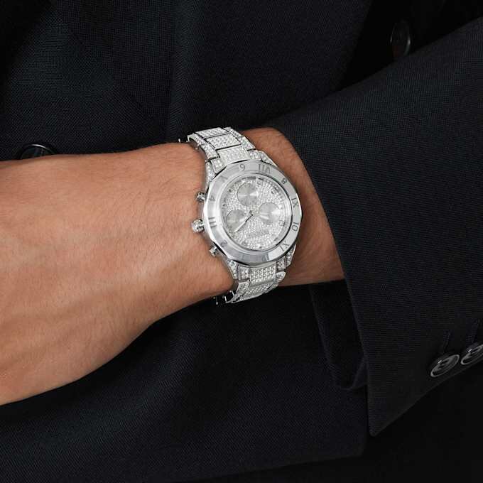 Reloj Dextera Lux de fabricación suiza, brazalete metálico, tono plateado, acero inoxidable Reloj Dextera Lux de fabricación suiza, brazalete metálico, tono plateado, acero inoxidable