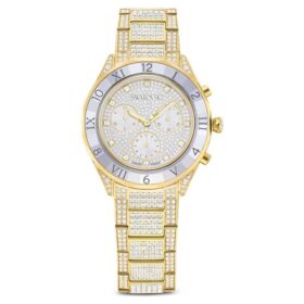 Reloj Dextera Lux de fabricación suiza, pulsera metálica, tono dorado, acabado dorado