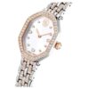 Reloj Dextera Octagon de fabricación suiza, brazalete metálico, tono plateado, acabado en tono oro rosa Reloj Dextera Octagon de fabricación suiza, brazalete metálico, tono plateado, acabado en tono oro rosa
