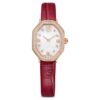 Reloj Dextera Octagon de fabricación suiza, correa de piel, rojo, acabado en tono oro rosa Reloj Dextera Octagon de fabricación suiza, correa de piel, rojo, acabado en tono oro rosa