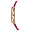 Reloj Dextera Octagon de fabricación suiza, correa de piel, rojo, acabado en tono oro rosa Reloj Dextera Octagon de fabricación suiza, correa de piel, rojo, acabado en tono oro rosa