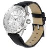Reloj Dextera Tachymetre de fabricación suiza, correa de piel, tono plateado, acero inoxidable Reloj Dextera Tachymetre de fabricación suiza, correa de piel, tono plateado, acero inoxidable