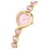 Reloj Idyllia Heart con pulsera de cristal, rosa, acabado dorado Reloj Idyllia Heart con pulsera de cristal, rosa, acabado dorado