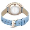 Reloj Imber Oval de fabricación suiza, correa de piel, azul, acabado en tono dorado champán Reloj Imber Oval de fabricación suiza, correa de piel, azul, acabado en tono dorado champán
