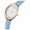 Reloj Imber Oval de fabricación suiza, correa de piel, azul, acabado en tono dorado champán Reloj Imber Oval de fabricación suiza, correa de piel, azul, acabado en tono dorado champán