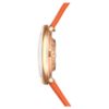 Reloj Imber Oval de fabricación suiza, correa de piel, naranja, acabado en tono oro rosa Reloj Imber Oval de fabricación suiza, correa de piel, naranja, acabado en tono oro rosa