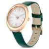 Reloj Imber Oval de fabricación suiza, correa de piel, verde, acabado en tono oro rosa Reloj Imber Oval de fabricación suiza, correa de piel, verde, acabado en tono oro rosa