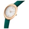Reloj Imber Oval de fabricación suiza, correa de piel, verde, acabado en tono oro rosa Reloj Imber Oval de fabricación suiza, correa de piel, verde, acabado en tono oro rosa