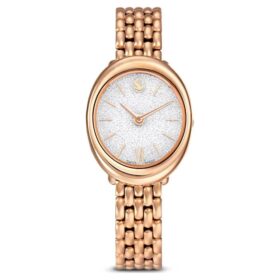 Reloj Imber Oval de fabricación suiza, pulsera metálica, tono dorado, acabado en tono oro rosa
