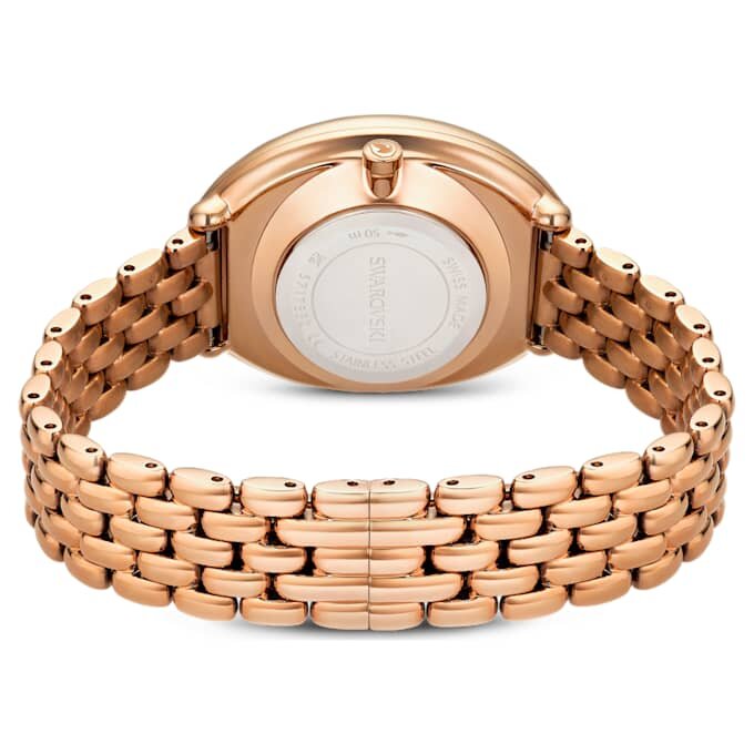 Reloj Imber Oval de fabricación suiza, pulsera metálica, tono dorado, acabado en tono oro rosa Reloj Imber Oval de fabricación suiza, pulsera metálica, tono dorado, acabado en tono oro rosa
