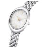 Reloj Imber Oval de fabricación suiza, pulsera metálica, tono plateado, acero inoxidable Reloj Imber Oval de fabricación suiza, pulsera metálica, tono plateado, acero inoxidable