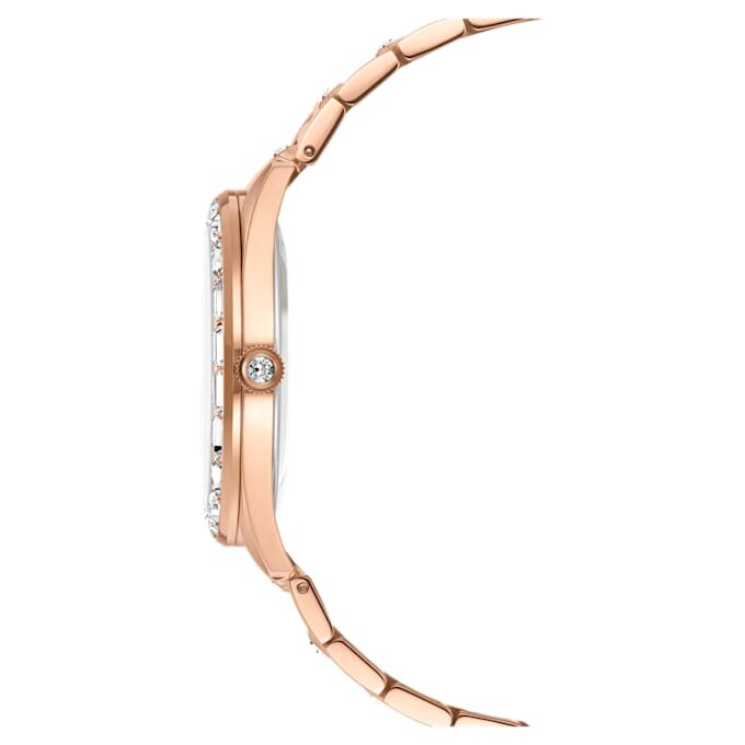 Reloj Matrix con fecha, fabricado en Suiza, brazalete metálico, tono oro rosa, acabado en tono oro rosa Reloj Matrix con fecha, fabricado en Suiza, brazalete metálico, tono oro rosa, acabado en tono oro rosa