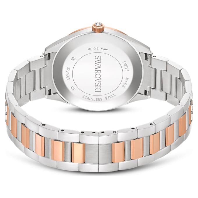 Reloj Matrix Date de fabricación suiza, pulsera metálica, tono oro rosa, acabado de metales mixtos Reloj Matrix Date de fabricación suiza, pulsera metálica, tono oro rosa, acabado de metales mixtos