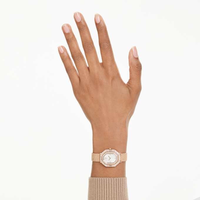 Reloj Matrix Octagon con brazalete metálico, tono oro rosa, acabado en tono oro rosa Reloj Matrix Octagon con brazalete metálico, tono oro rosa, acabado en tono oro rosa