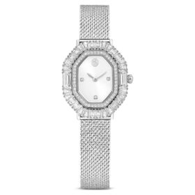Reloj Matrix Octagon con brazalete metálico, tono plateado, acero inoxidable
