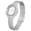 Reloj Matrix Octagon con brazalete metálico, tono plateado, acero inoxidable