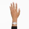 Reloj Matrix Octagon con corte baguette, pulsera de metal, tono plateado, acero inoxidable Reloj Matrix Octagon con corte baguette, pulsera de metal, tono plateado, acero inoxidable