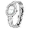 Reloj Matrix Octagon con corte baguette, pulsera de metal, tono plateado, acero inoxidable Reloj Matrix Octagon con corte baguette, pulsera de metal, tono plateado, acero inoxidable
