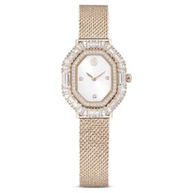 Reloj Matrix Octagon con pulsera metálica, tono dorado, acabado dorado champán