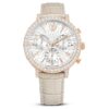 Reloj Matrix Tennis Chrono de fabricación suiza, correa de piel, color beige, acabado en tono oro rosa Reloj Matrix Tennis Chrono de fabricación suiza, correa de piel, color beige, acabado en tono oro rosa