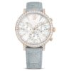Reloj Matrix Tennis Chrono de fabricación suiza, correa de piel, gris, acabado dorado champán Reloj Matrix Tennis Chrono de fabricación suiza, correa de piel, gris, acabado dorado champán