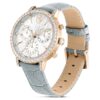 Reloj Matrix Tennis Chrono de fabricación suiza, correa de piel, gris, acabado dorado champán Reloj Matrix Tennis Chrono de fabricación suiza, correa de piel, gris, acabado dorado champán