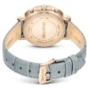 Reloj Matrix Tennis Chrono de fabricación suiza, correa de piel, gris, acabado dorado champán Reloj Matrix Tennis Chrono de fabricación suiza, correa de piel, gris, acabado dorado champán