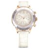 Reloj Octea Chrono de fabricación suiza, correa de piel, blanco, acabado en tono oro rosa Reloj Octea Chrono de fabricación suiza, correa de piel, blanco, acabado en tono oro rosa