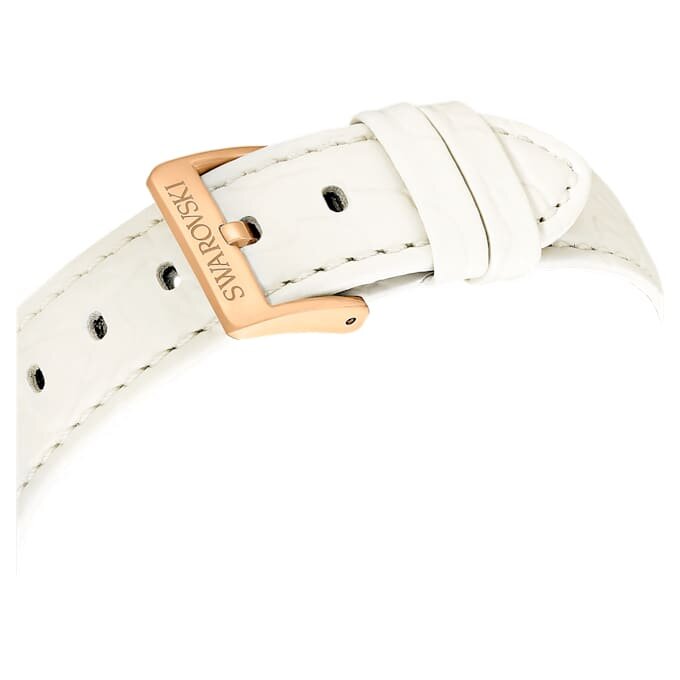 Reloj Octea Chrono de fabricación suiza, correa de piel, blanco, acabado en tono oro rosa Reloj Octea Chrono de fabricación suiza, correa de piel, blanco, acabado en tono oro rosa