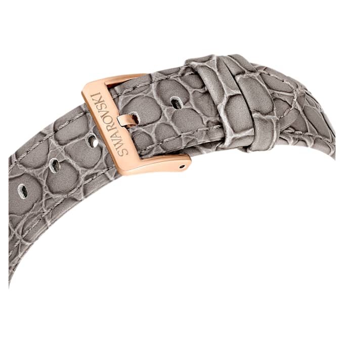 Reloj Octea Chrono de fabricación suiza, correa de piel, gris, acabado en tono oro rosa Reloj Octea Chrono de fabricación suiza, correa de piel, gris, acabado en tono oro rosa