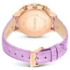 Reloj Octea Chrono de fabricación suiza, correa de piel, morado, acabado en tono oro rosa Reloj Octea Chrono de fabricación suiza, correa de piel, morado, acabado en tono oro rosa