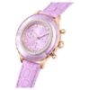 Reloj Octea Chrono de fabricación suiza, correa de piel, morado, acabado en tono oro rosa Reloj Octea Chrono de fabricación suiza, correa de piel, morado, acabado en tono oro rosa