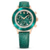 Reloj Octea Chrono de fabricación suiza, correa de piel, verde, acabado en tono oro rosa Reloj Octea Chrono de fabricación suiza, correa de piel, verde, acabado en tono oro rosa