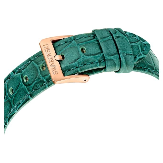 Reloj Octea Chrono de fabricación suiza, correa de piel, verde, acabado en tono oro rosa Reloj Octea Chrono de fabricación suiza, correa de piel, verde, acabado en tono oro rosa