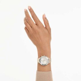 Reloj Octea Chrono de fabricación suiza, pulsera metálica, tono dorado, acabado en tono dorado champán